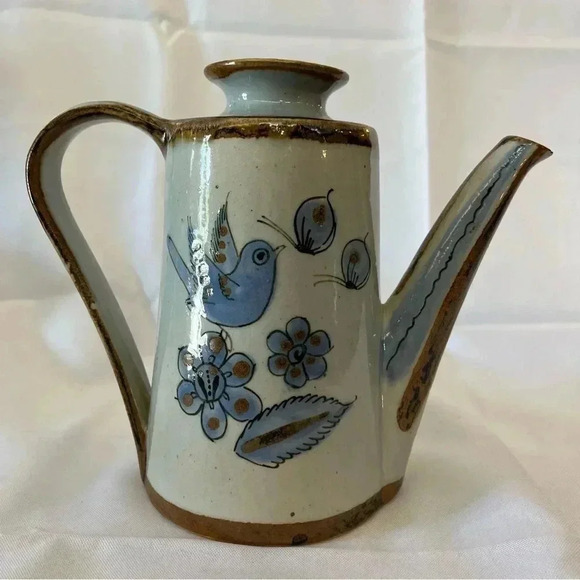 El Palomar Blue Bird Glazed Ceramic Tea/Coffee Pot - Picture 6 of 9